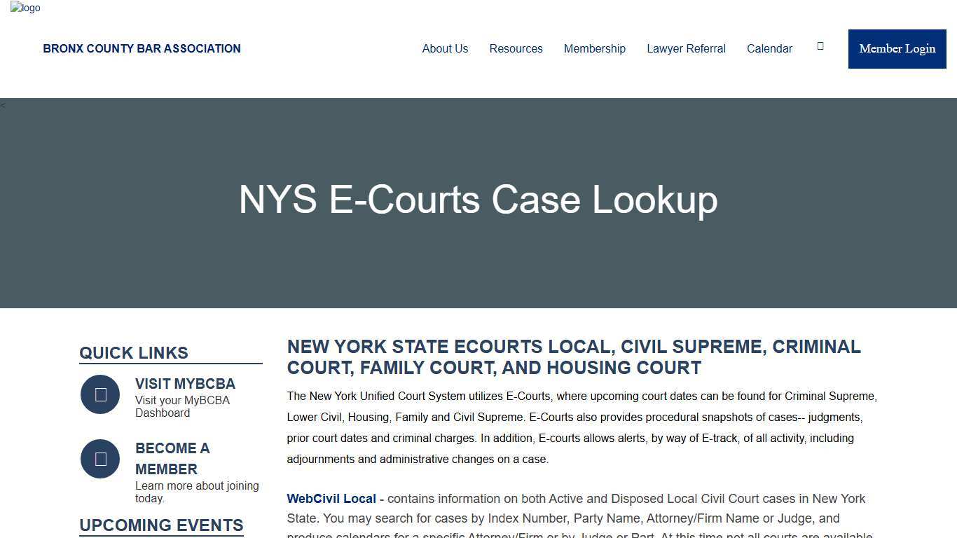 NYS E-Courts Case Lookup